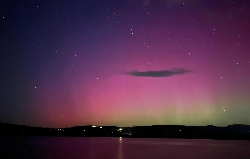 New York Northern Lights, auroras over the Catskills and Ulster County, NY